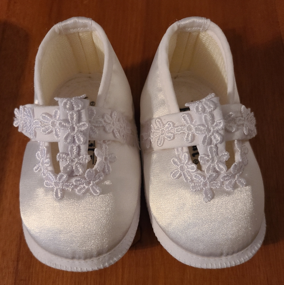 Baptismal shoes babies 0-3 months old